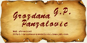 Grozdana Panzalović vizit kartica
